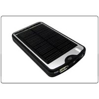 Portable Solar Mobile Charger with LED Flashlight