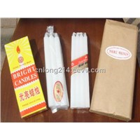 White Bright Flute Candles