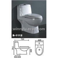 Siphonic jet one-piece Seat Toilet (&amp;quot;Blanchill&amp;quot;)