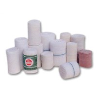 elastic Crepe Bandages with Thin PBT (White)