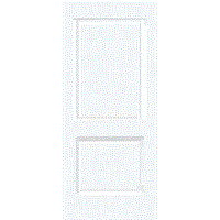 2 panels metal door with wooden edge