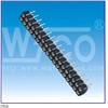 2.54mm Round Pin Female Header (Dual Rows) for Round Post Mating