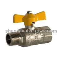 Gas ball valves with f/m thread with butterfly handle