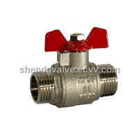 Water Ball Valves with m/m Thread with Butterfly Handle