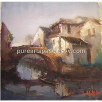 chinese country side scenery painting