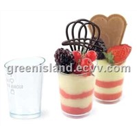 Plastic PS Sweets Desserts Cups Bowls with Lids (Covers)