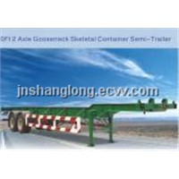 2-Axle Gooseneck Skeletal Container Semi Trailer