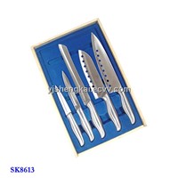 5pcs Knife Set in Stainless Steel Handle with Filling