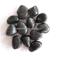 Natural Pebble Stone, black River stone