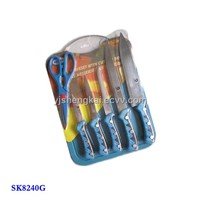 7pcs Knife Set in Two Color Mix Pp Handle (SK8240G)