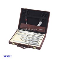 8pcs Knife Set in Stainless Steel Hollow Handle