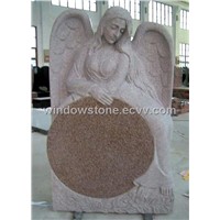 Granite Stone Reclining Angel Monumental Memorials