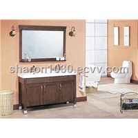 Brown Classic Solid Wood Bathroom Vanity