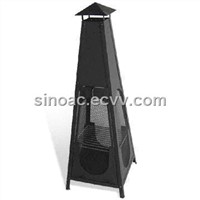 Tower Fireplace Made of High-Temperature Black Painted Steel