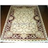 HAND KNOTTED SILK AND WOOL CARPET PERSIAN DESIGN