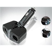 2-way Vehicle Cigarette Lighter Adapter With V Type Splitter From China Manufacturer, Exporter