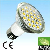 Warm White / White LED Spotlight - 1.2W 21SMD 12V E27
