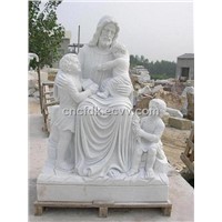 Marble Sacred Heart Jesus Statue