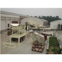Mobile crushing and screening plant
