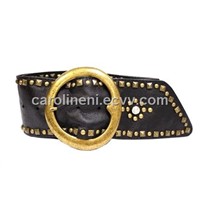 Fashionable Genuine Belt Studded with Rivets