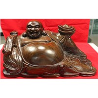 Buddha statue wood carving by 100%Ebony in feng shui style