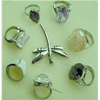 Stainless Steel Rings with CZ Stone