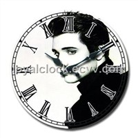 art glass clock/glass clocks/glass product