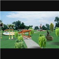 greening and landscaping and sculpture intergrated