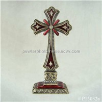 pewter stand cross