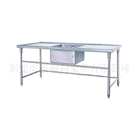 stainless steel sink table with double drainboards
