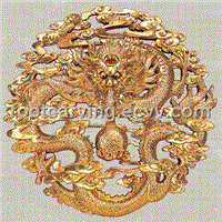 Wood Carving - Golden Dragon woodcarving