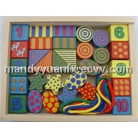 lacing beads in a box