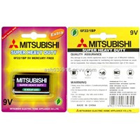 Mitsubishi Carbon Zincdry Battery( 6F22 )