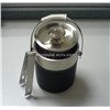 Stainless Steel Ice Bucket with Leatherette