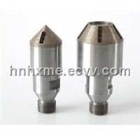 diamond countersink bit and sleeves for glass chamfering