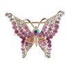 Czech Crystal Rhinestone Butterfly Pin Brooch