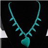 Natural Turquoise Heart Beads Necklace