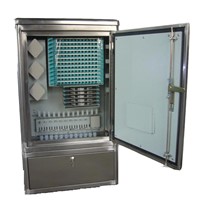 96 Cores Stainless Steel Fiber Optic Cross Connection Cabinet