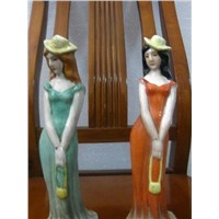 Ceramic Sculpture(A pair of pretty western ladies)