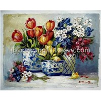 Impressionism flower oil painting