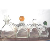 Glass Bottle with Glass Stopper