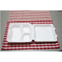 100% Biodegradable 8&amp;quot; Three Compartments Lunch Box