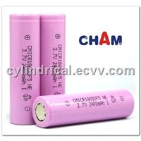 Cylindrical Lithium Ion Battery 18650 3.7V-2400mAh