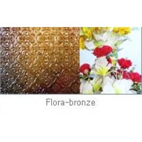 Tinted Figured Glass Flora-Bronze