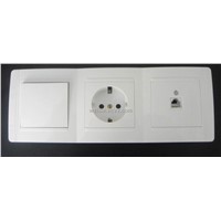 Combined Wall Switch and Socket