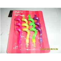 Twist Assorted Color Birthday Party Candles H47