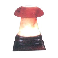 Mushroom Shape Crystal Salt Lamp with Wooden Base