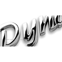 Car Emblem DYNAMIC in Silver Chrome