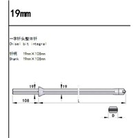 22mm*108mm Chisel Bit Integral Drill Rod