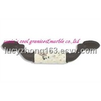 Handle-  #500 Granite Pull Kashmire White, Rustic Bronze